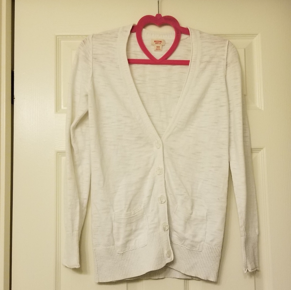 White cardigan